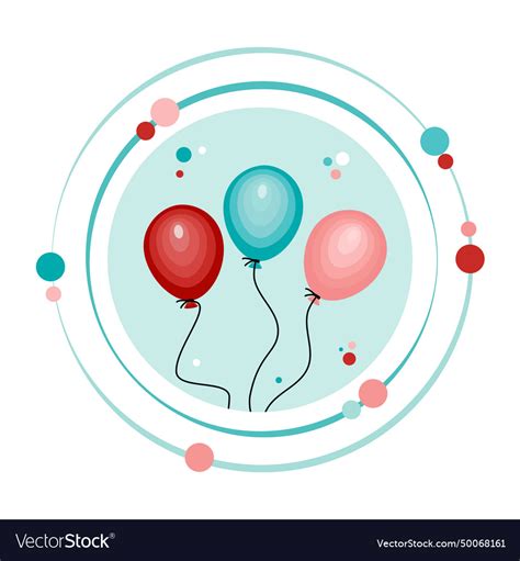 Birthday balloons icon Royalty Free Vector Image