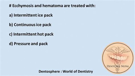 Dentosphere : World of Dentistry: Ecchymosis and Hematoma Treatment