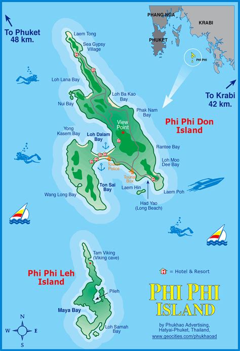 Phi Phi Island Map - Phi Phi Island • mappery | Phi phi island ...