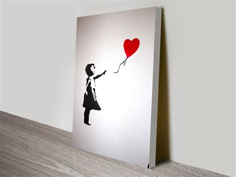 Balloon Girl With Heart Banksy Artwork on Canvas Melbourne Australia