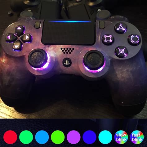 Custom PS4 Controller with LED color changing buttons 7 | Etsy