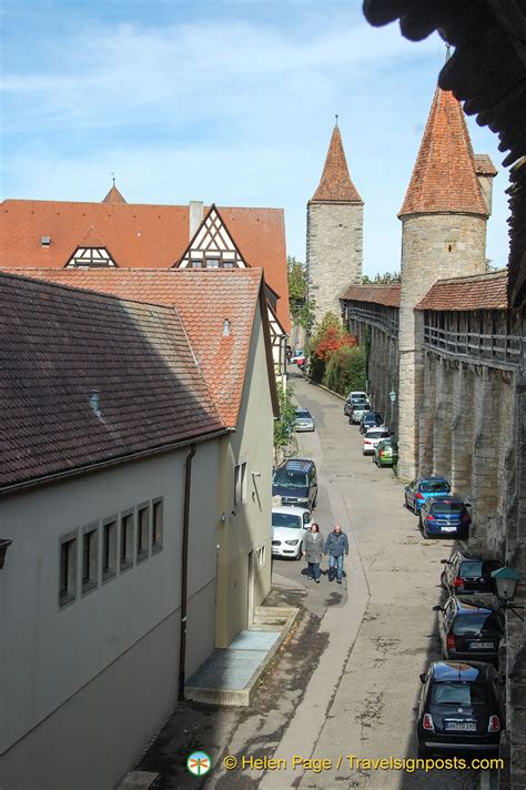 View of Rothenburg walls and towers