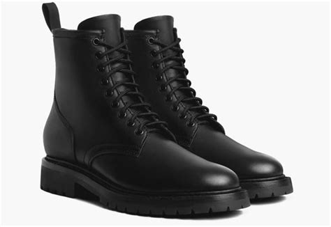 Men's Stomper Zip-Up Boot in Black Leather - Thursday Boot Company