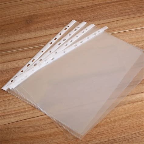 10pcs Transparent 11 hole file bag A4 file protection file PVC ...