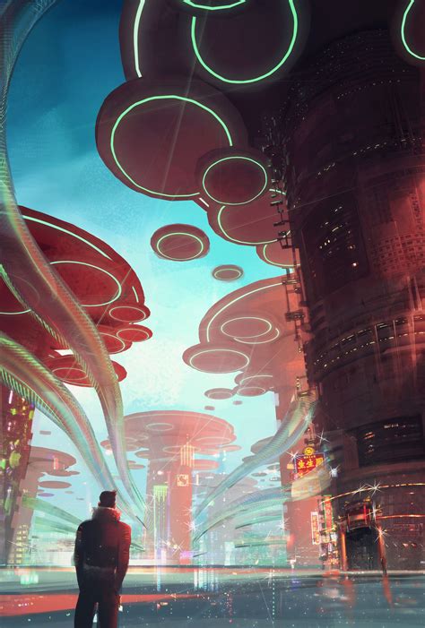 ArtStation - personal practice, Xue Han | Futuristic city, Fantasy art ...