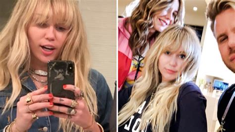 Miley Cyrus Reveals “Hannah Montana” Blonde Hair and Bangs | Allure