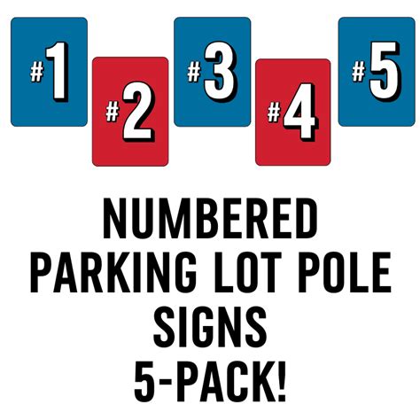 Parking Space Numbers 5-Pack | DDDomino's