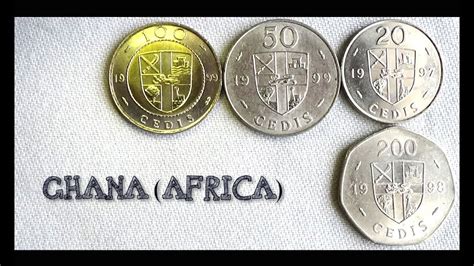 Coin collection | Africa ( Ghana ) | 4 Coins ( Cedis ) from 1997 - YouTube