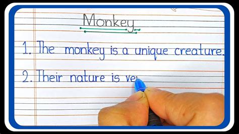 10 lines on Monkey in english/Monkey essay in english/ essay on monkey ...