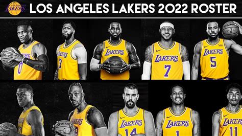 Los Angeles Lakers Official 2022 Full Roster - Starting Lineup & Bench ...