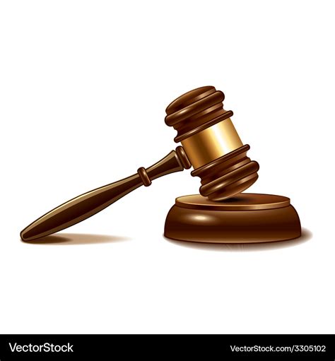 Judge gavel isolated Royalty Free Vector Image