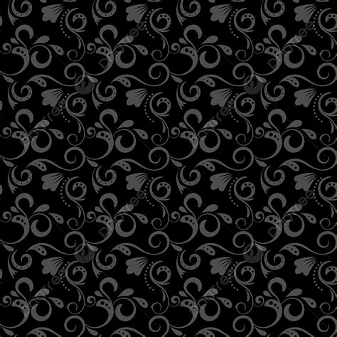 Black Damask Vector Hd PNG Images, Black Damask Pattern, Damask ...