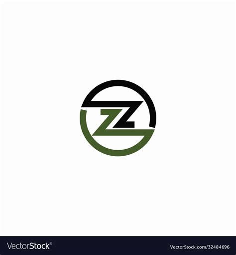 Initial letter z or zz logo design template Vector Image