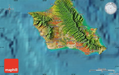 Satellite Map of Waianae