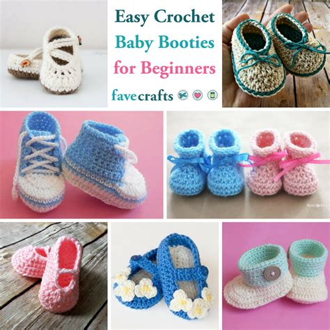 15 Easy Crochet Baby Booties for Beginners | FaveCrafts.com