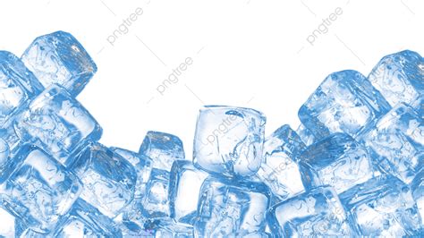 Ice Cube Horizontal View Blue Cool, Ice Cube, Stereoscopic, Three ...