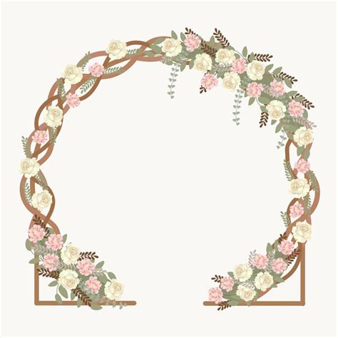 Elegant wedding arch with flowers 8341631 Vector Art at Vecteezy