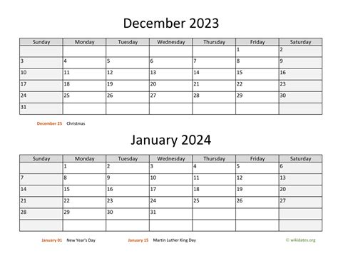 December 2023 Calendar January 2024 - Get Calendar 2023 Update