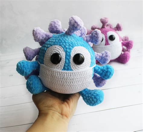 Crochet Plush Virus toy Funny toy Microbe toy Halloween Toys | Etsy