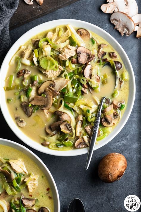 Leek, Mushroom, and Chicken Soup | DoYouEvenPaleo.net