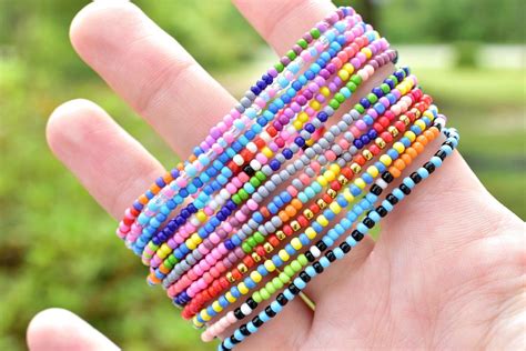 Set of Colorful Seed Bead Bracelets - Stackable - Layering - Boho ...