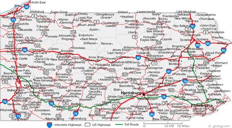 Map Of Pennsylvania Roads - Ranee Casandra