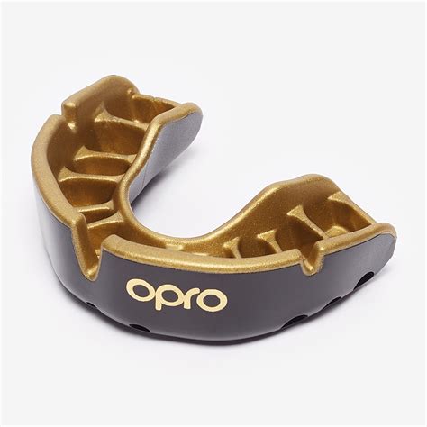 Opro Self-Fit Gen5 Gold Mouthguard - Black/Gold - Adult Protection ...