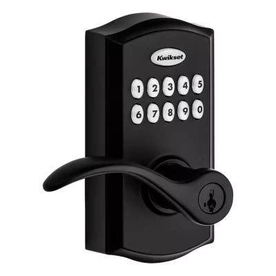 Matte Black 955 SmartCode Electronic Pembroke Lever | Kwikset