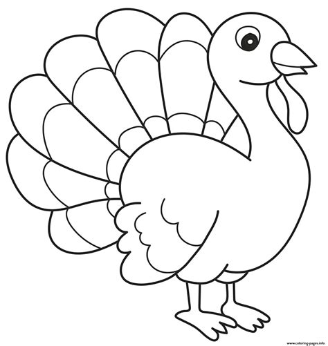 Printable Coloring Turkey