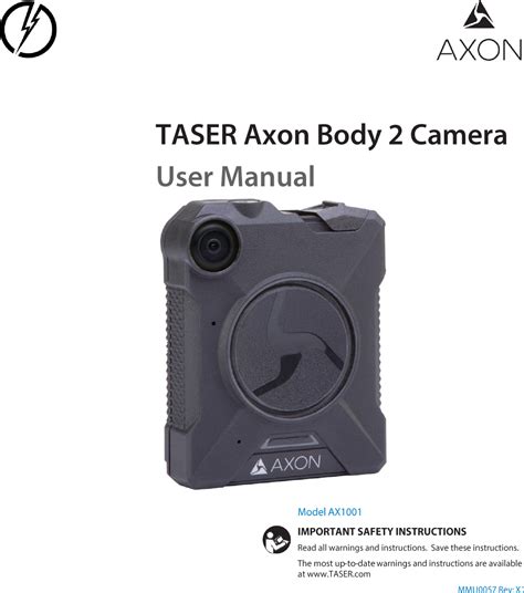 Axon Enterprise S00947 Axon Body User Manual Axon Body 2 Camera