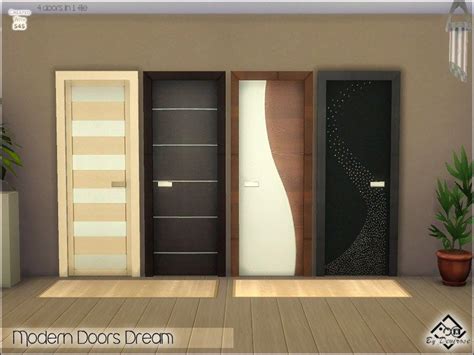 Modern Doors Dream - The Sims 4 Catalog | Sims house, Sims 4, Sims