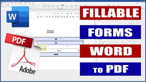 How Do I Create A Fillable Pdf Form From A Word Document - Printable ...