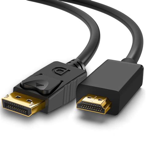 DP to HDMI Cable, TSV DisplayPort to HDMI Male to Male Adapter Gold ...