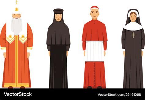 Religion people characters in traditional clothes Vector Image