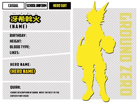 Bnha Oc Template Deviantart I would love to see your oc