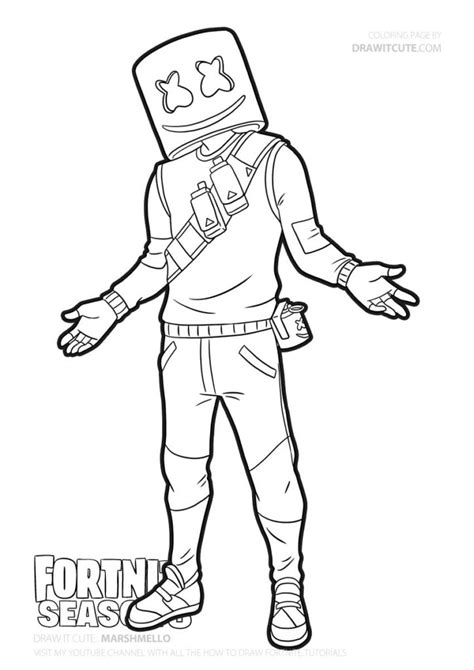 Marshmello | Fortnite coloring page - Color for fun #fortniteplayground ...