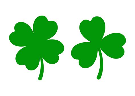 Lucky Shamrock. Four Leaf Clover Vector Clipart. Saint Patrick's Day ...