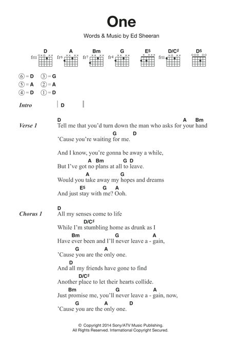 One by Ed Sheeran - Guitar Chords/Lyrics - Guitar Instructor