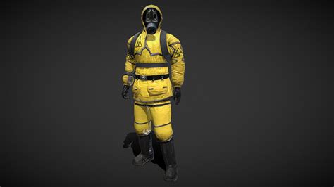 Man In Protective Hazmat Suit - Buy Royalty Free 3D model by Realtime ...