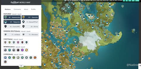 Interactive Map Genshin Impact All Geoculus Locations