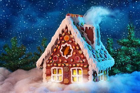 HD wallpaper: gingerbread house wallpaper, holiday, New Year, Christmas ...