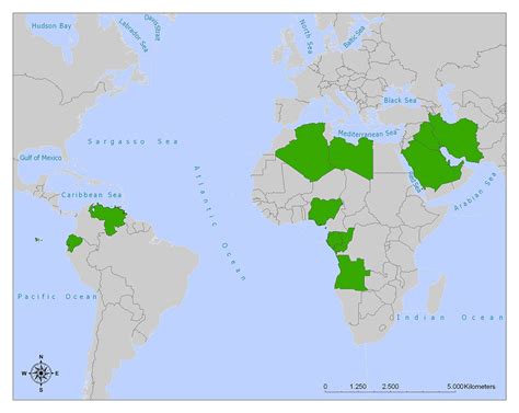 Organization of Petroleum Exporting Countries (OPEC)/Map of OPEC | Mappr