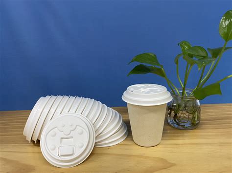 Compostable Cups with lids Leak-proof Eco Friendly Disposable