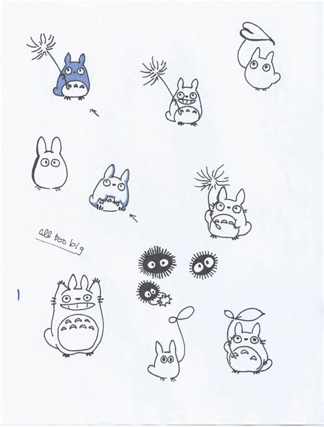 Totoro Tattoo Line Art - Go Images Load