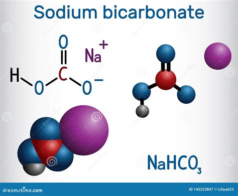 Sodium Bicarbonate Or Baking Soda , Chemical Structure. Skeletal ...