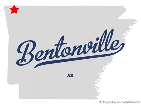 Map of Bentonville, AR, Arkansas