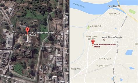 Babri Masjid Location Map - Charis Augustina