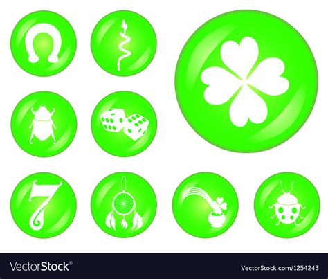 Set of lucky symbols Royalty Free Vector Image