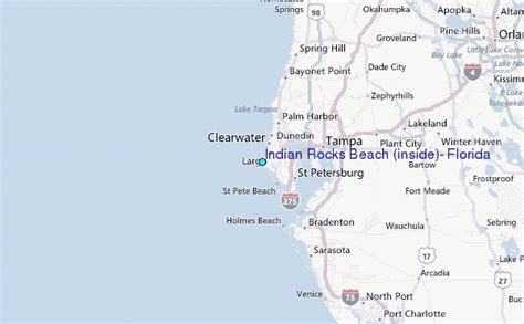 Map Of Florida Showing Indian Rocks Beach - United States Map