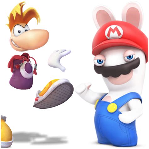 Rayman and Rabbid Mario by EBOTIZER on DeviantArt